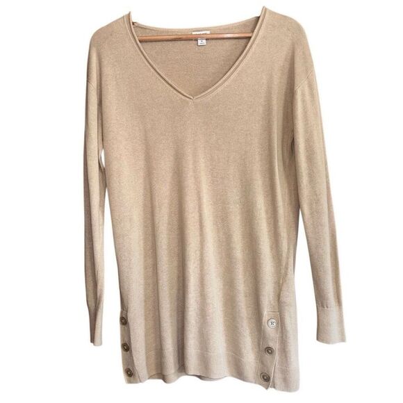 J. Crew Linen-blend button tunic sweater - Picture 4 of 12